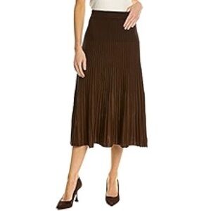 Max Studio Chocolate Brown A-Line Skirt